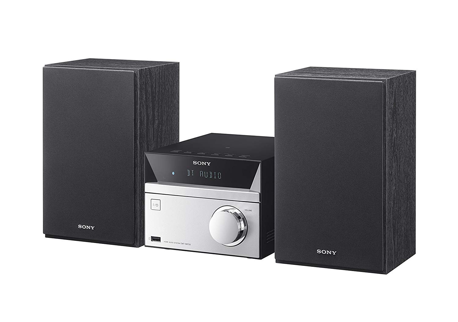 Sony CMT-SBT20 Compact Hi-Fi System with CD Bluetooth NFC - Black/Silver